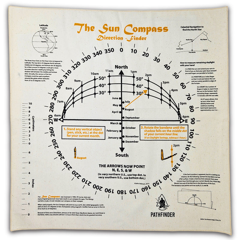 Load image into Gallery viewer, Pathfinder Sun Compass Bandana
