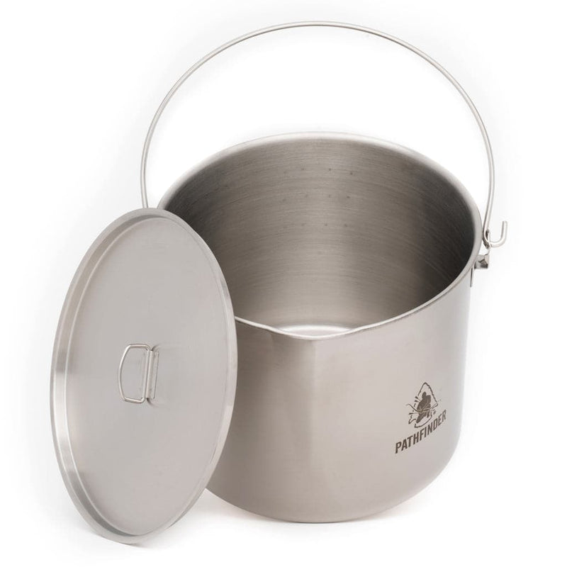 Load image into Gallery viewer, Stainless Steel 120oz. Bush Pot And Lid
