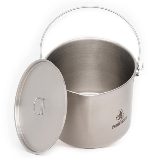 Stainless Steel 120oz. Bush Pot And Lid