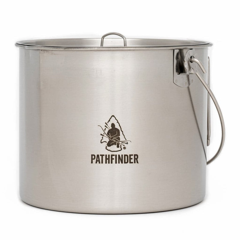 Load image into Gallery viewer, Stainless Steel 120oz. Bush Pot And Lid
