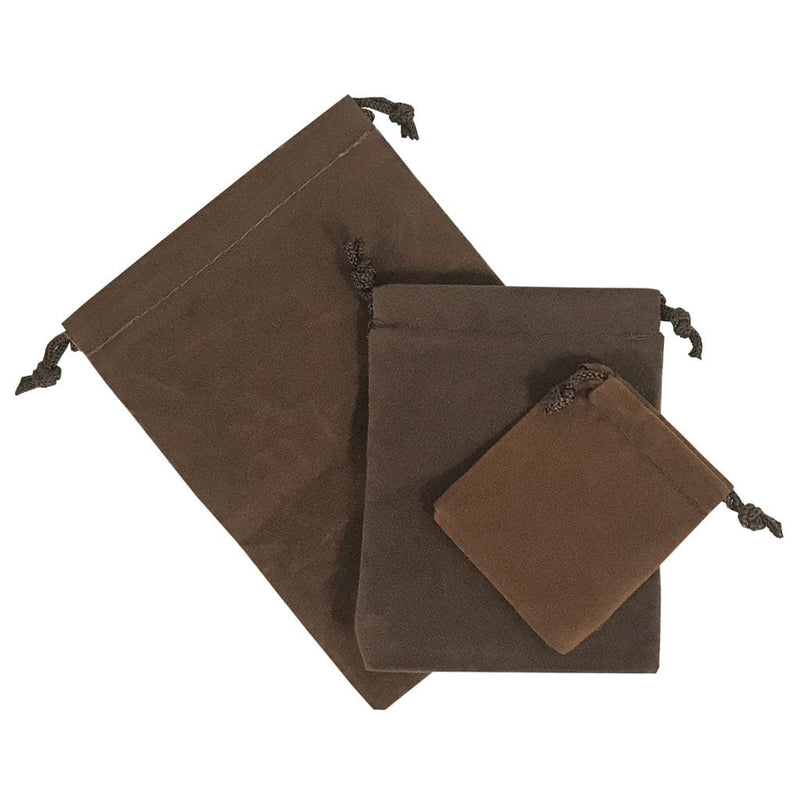 Load image into Gallery viewer, 3 pc. Brown Velour Bag Set (7717162817)
