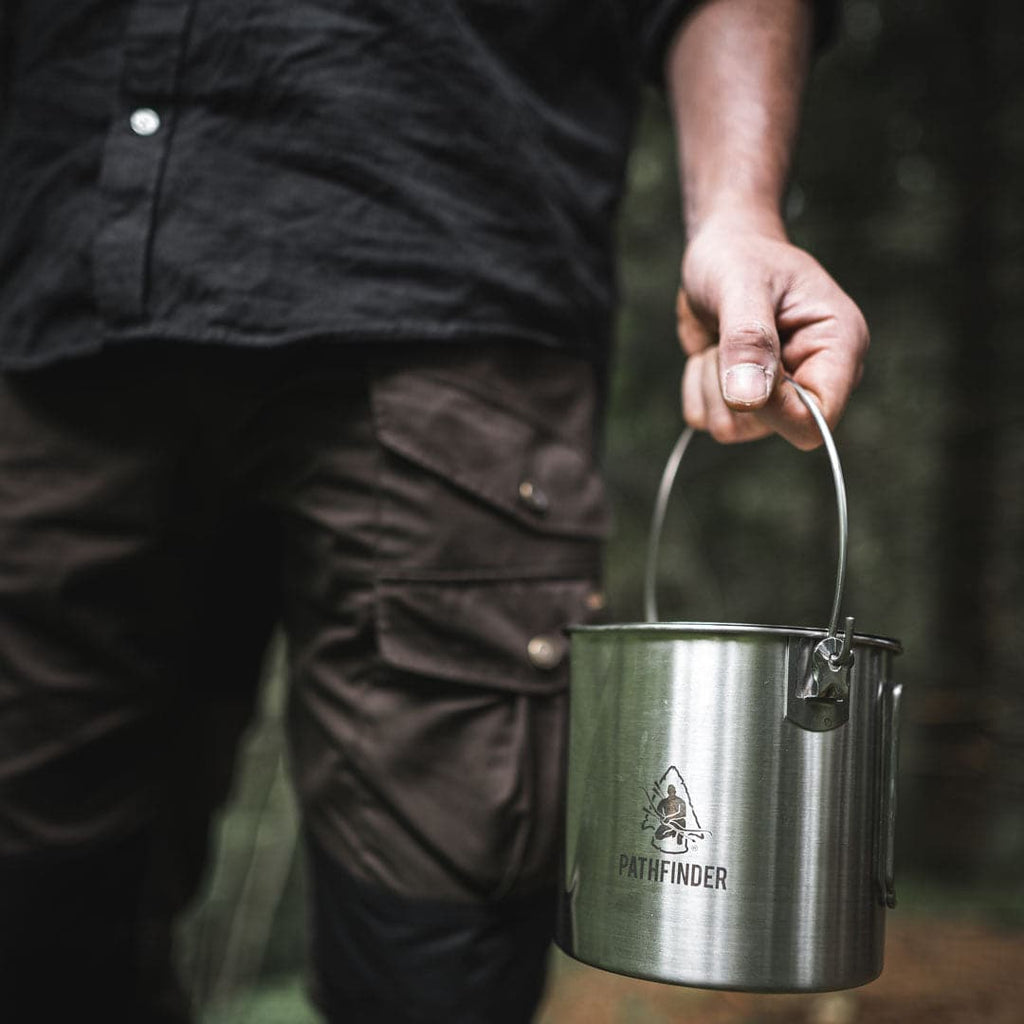 Pathfinder Bush Pot Stove / Estufa Camping para lata de alcohol –