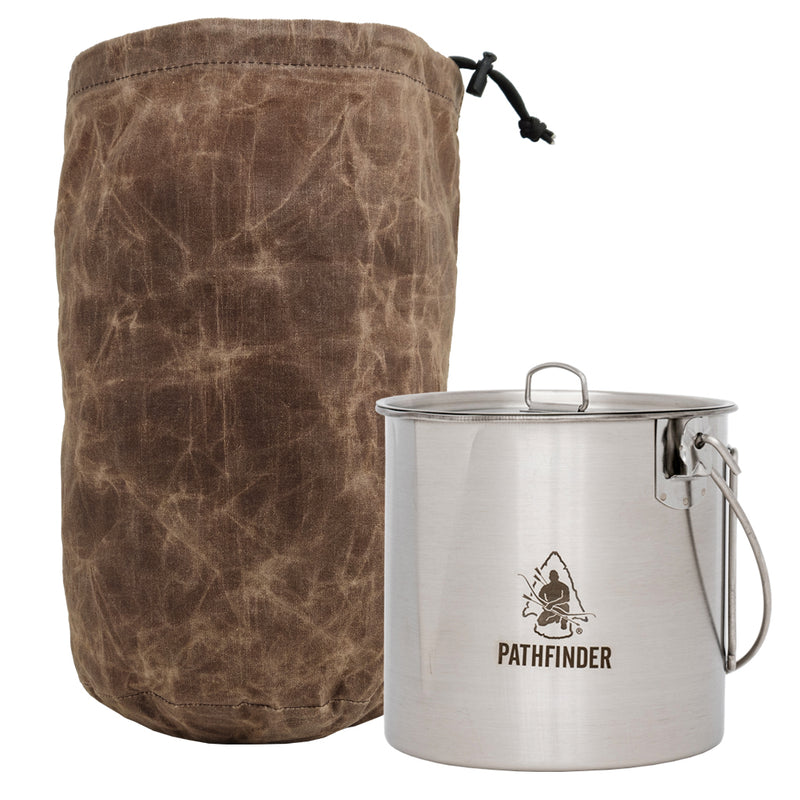 Load image into Gallery viewer, Pathfinder Waxed Canvas Large Bush Pot Bag
