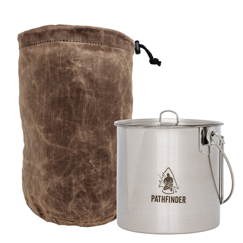 Load image into Gallery viewer, Pathfinder Waxed Canvas Small Bush Pot Bag
