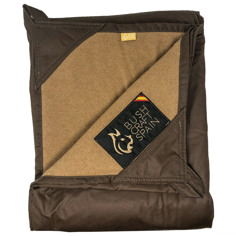 Load image into Gallery viewer, Oilskin &amp; Wool Ground Cloth - Brown - Bushcraft Spain
