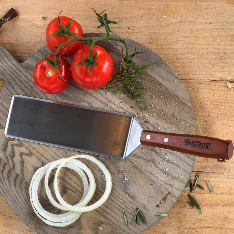 Load image into Gallery viewer, Stainless Steel Griddle Spatula with Riveted Hardwood Handle
